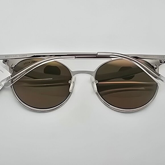 Michael Kors MK1030 113725 Grayton Silver Frame Teal Mirror Aviator Sunglasses - Picture 10 of 14
